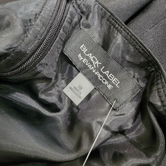 BLACK LABEL by EVAN PICONE Women's 18 Wide Neck A-Line Dress Lined New - Picture 5 of 8